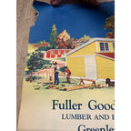1920s Advertising Calendar Poster Fuller Goodman Farm Barn Dairy Scene
