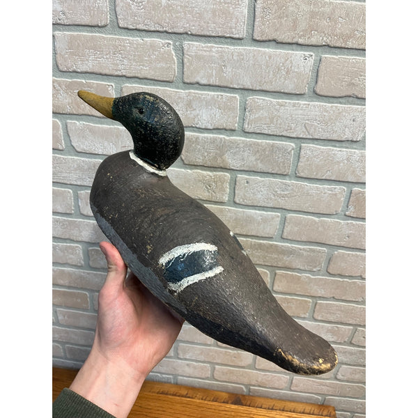 Vintage Rough Grade Animal Trap Co.? Duck Decoy Mallard Repainted