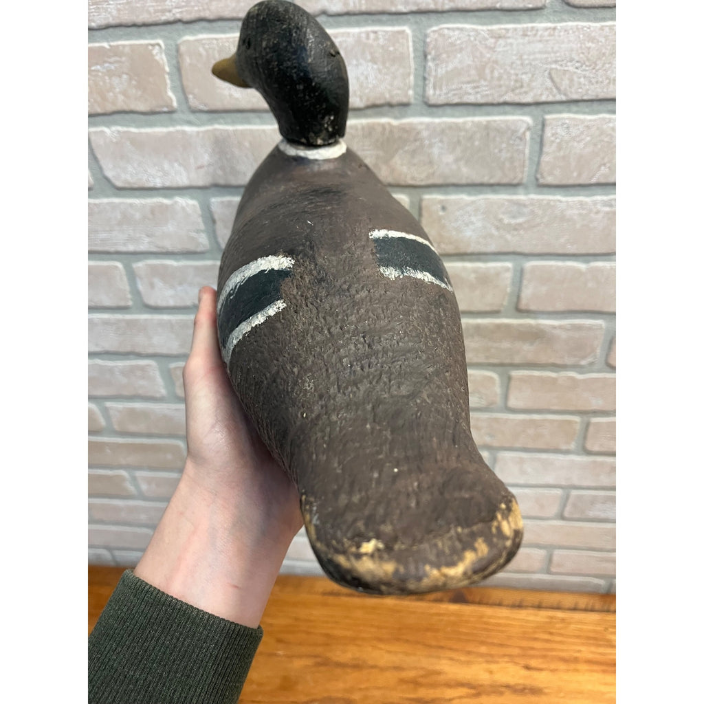 Vintage Rough Grade Animal Trap Co.? Duck Decoy Mallard Repainted