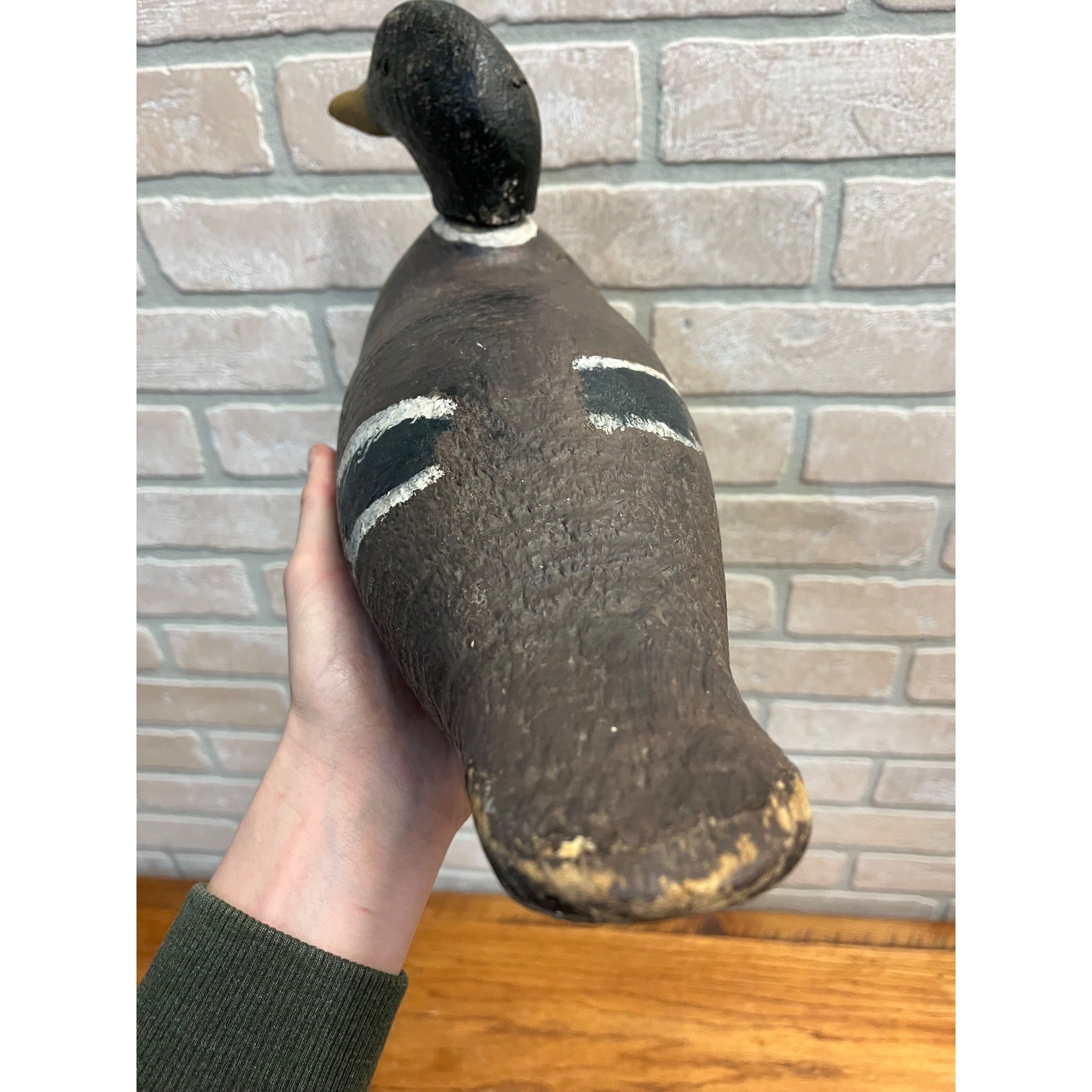 Vintage Rough Grade Animal Trap Co.? Duck Decoy Mallard Repainted