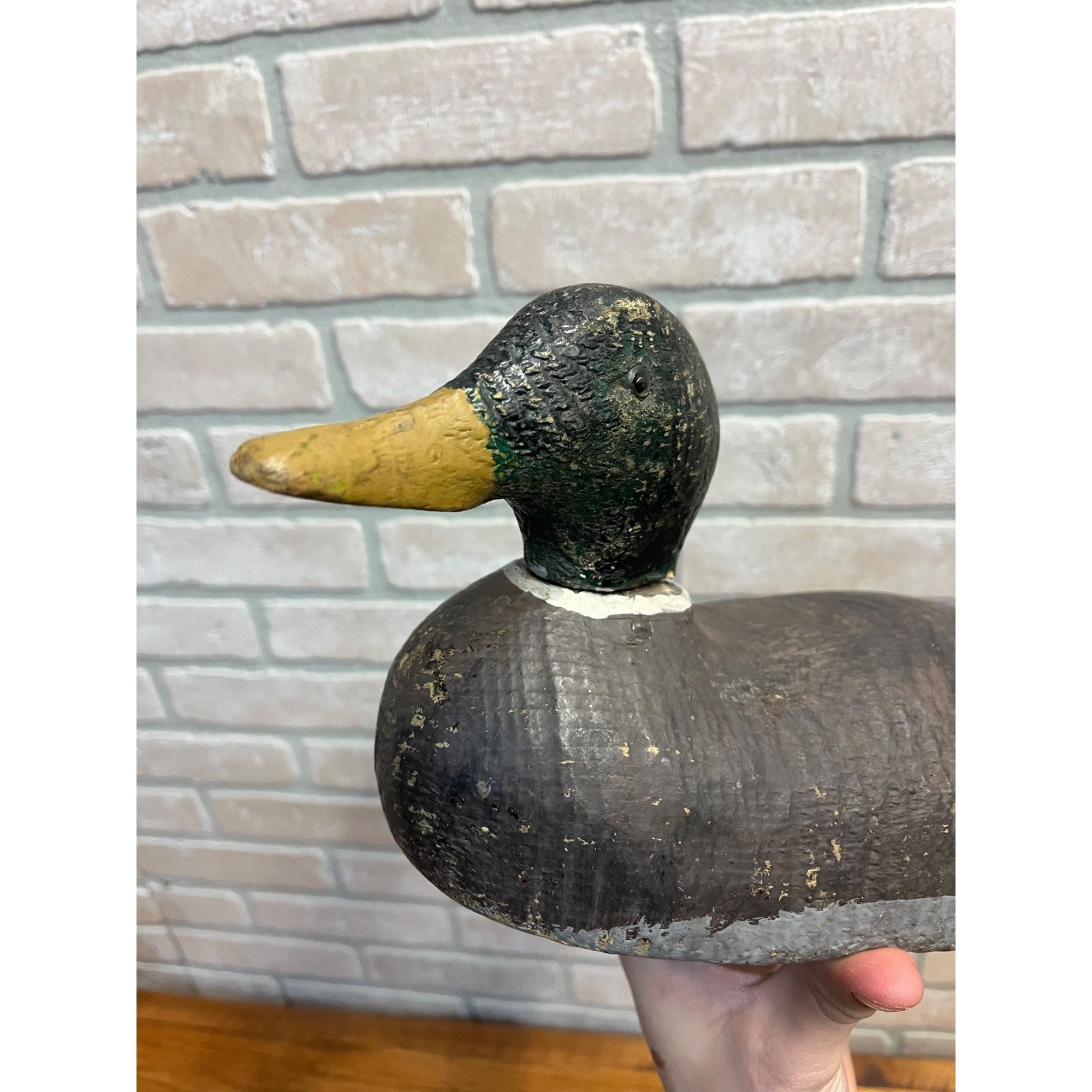 Vintage Rough Grade Animal Trap Co.? Duck Decoy Mallard Repainted