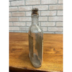 Antique c1920s Clarke Bros & Co. Chicago Pure Rye Whiskey Flask Bottle w/ Labels