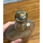 Antique c1920s Clarke Bros & Co. Chicago Pure Rye Whiskey Flask Bottle w/ Labels