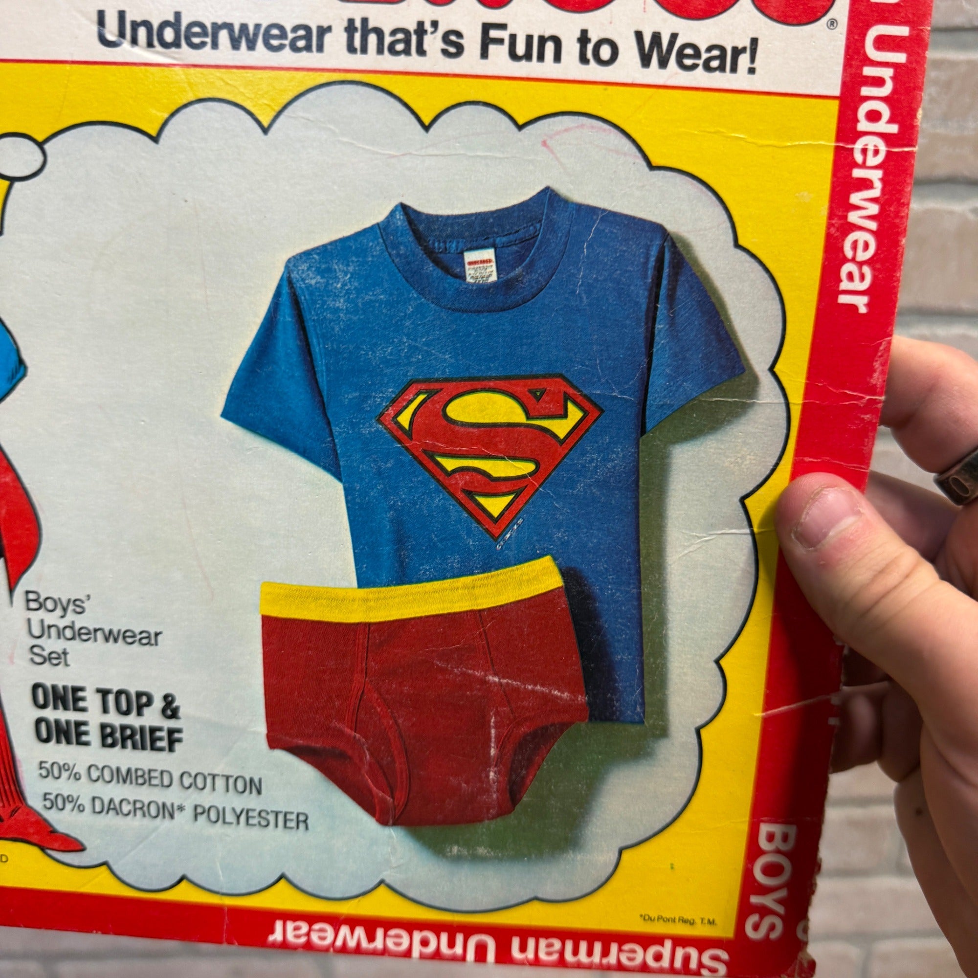 Vintage Underoos 1978 Superman Boy’s Cardboard Package Only Rare - Small