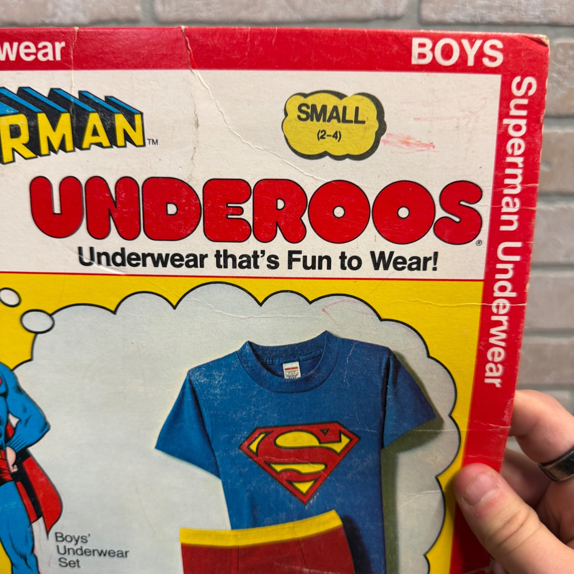 Vintage Underoos 1978 Superman Boy’s Cardboard Package Only Rare - Small