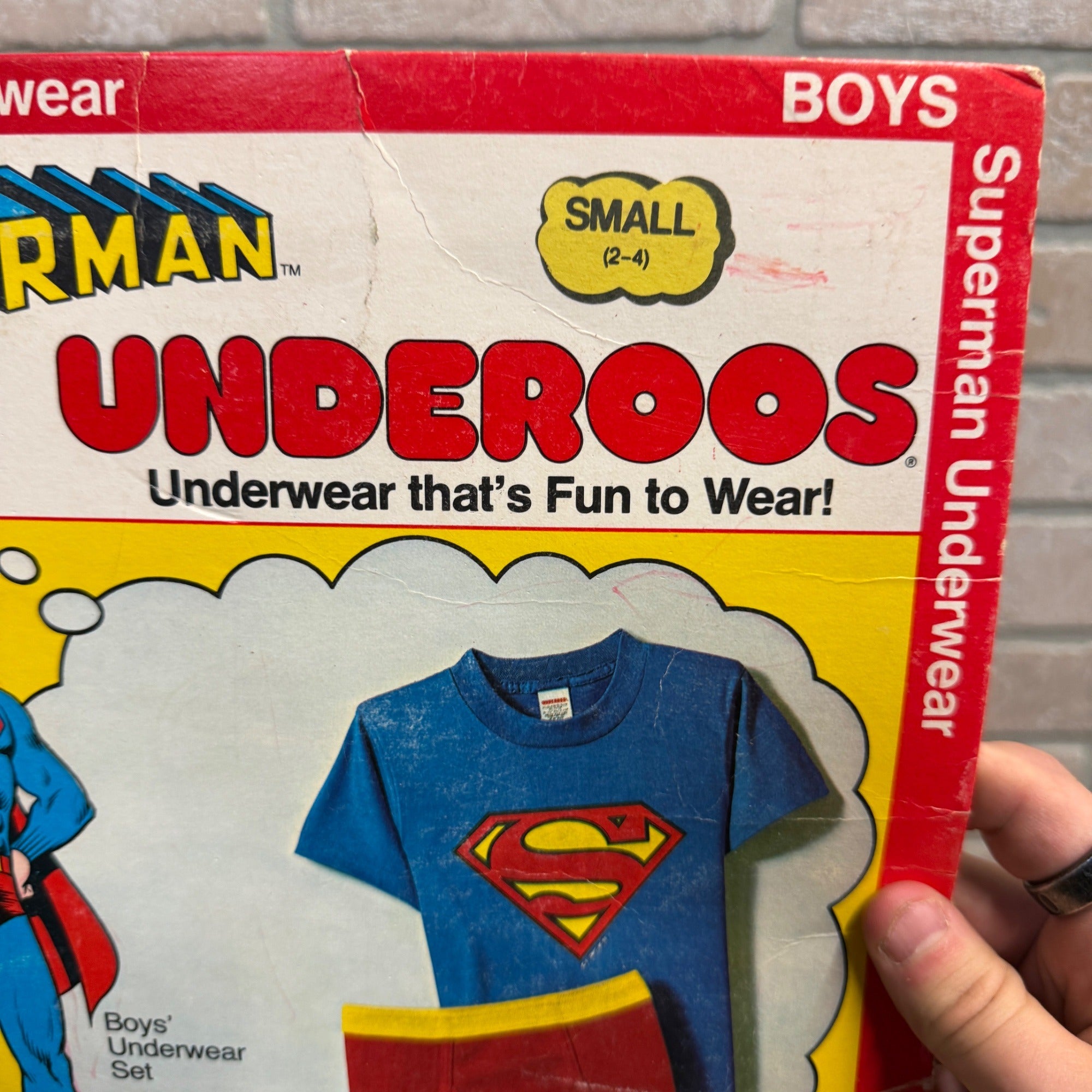Vintage Underoos 1978 Superman Boy’s Cardboard Package Only Rare - Small