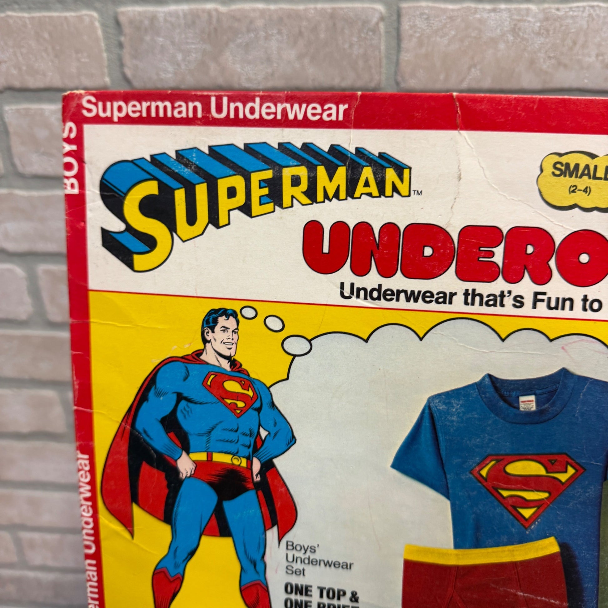 Vintage Underoos 1978 Superman Boy’s Cardboard Package Only Rare - Small