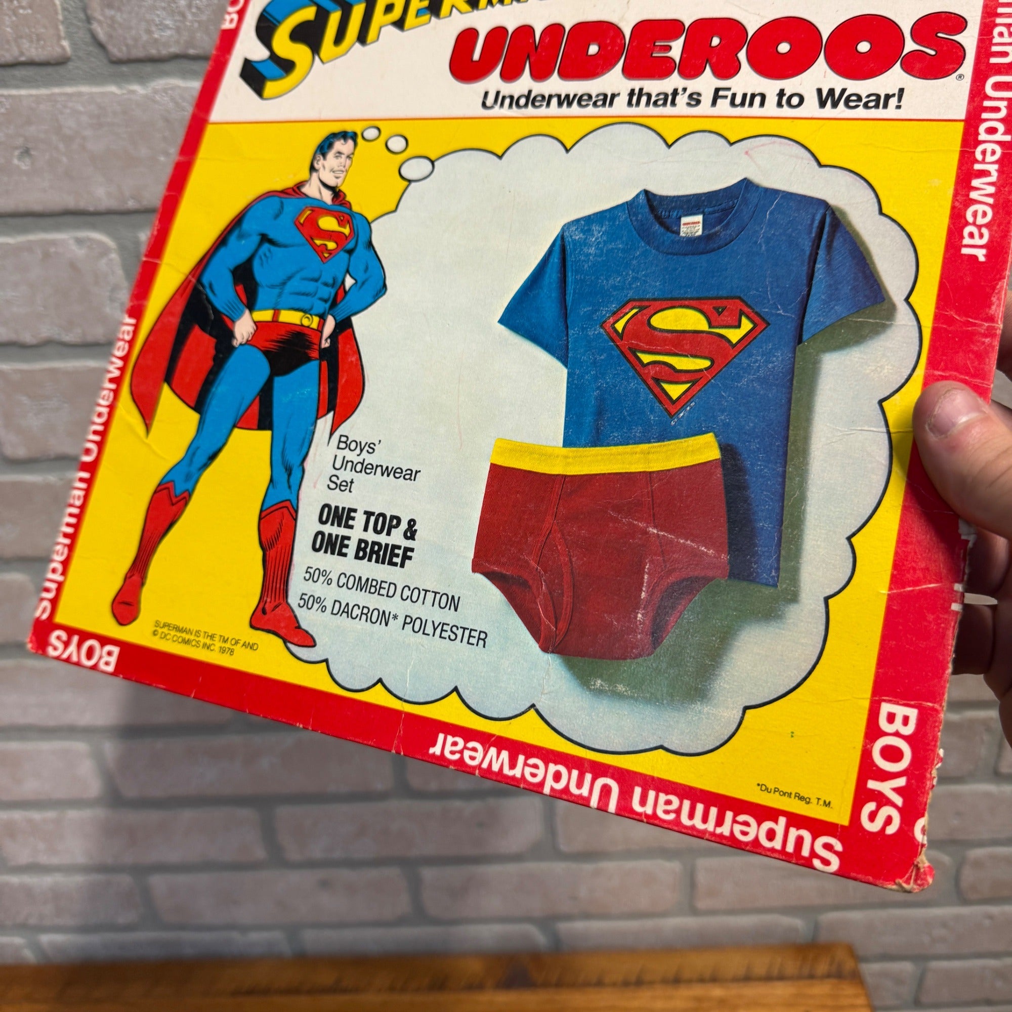 Vintage Underoos 1978 Superman Boy’s Cardboard Package Only Rare - Small