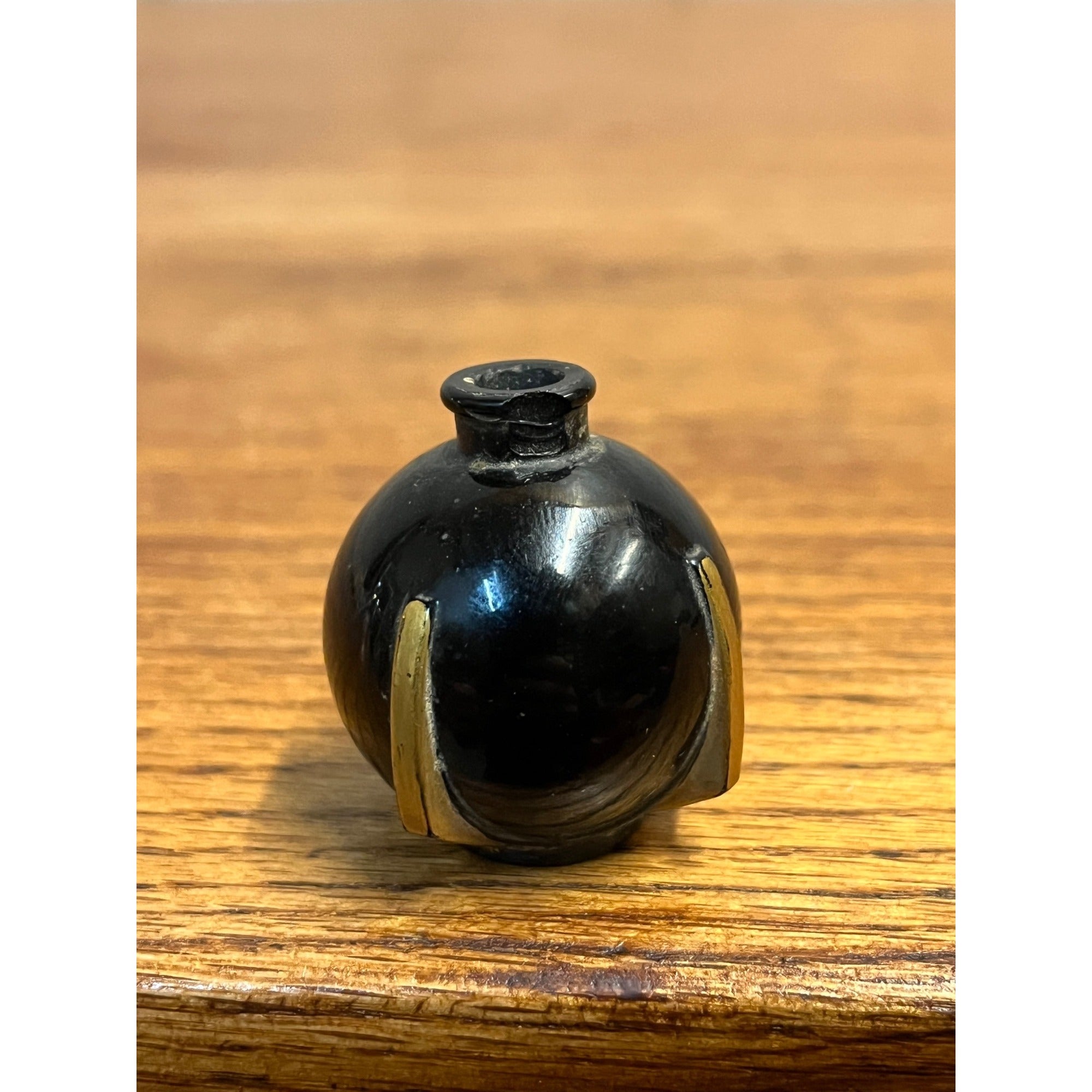 RARE Vintage 1920s Perfume Bottle - Sensation Delyna Paris - Glass Gold Paint