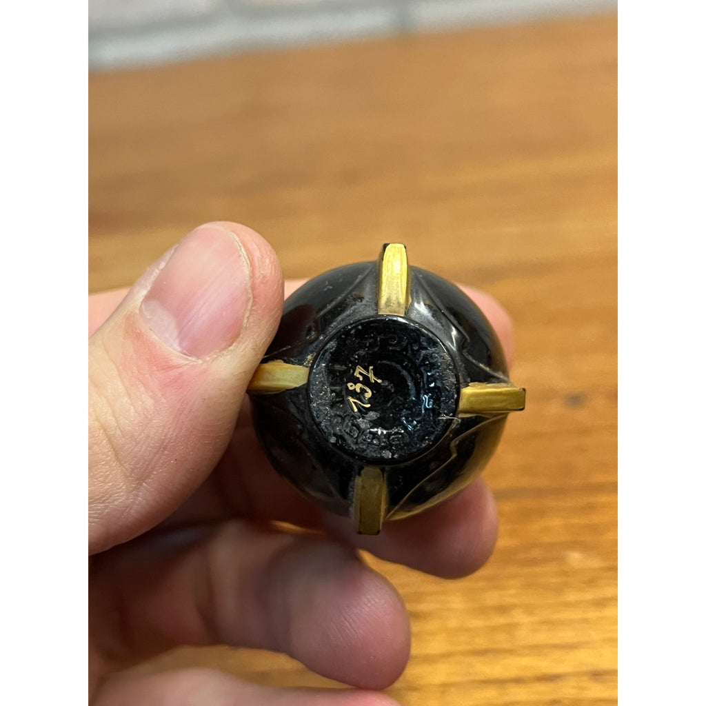 RARE Vintage 1920s Perfume Bottle - Sensation Delyna Paris - Glass Gold Paint