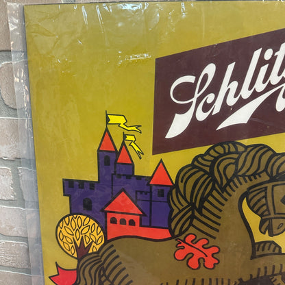 Vintage 1960s Schlitz Beer Bierfest Advertising Sign Poster Milwaukee "Out of Beer"