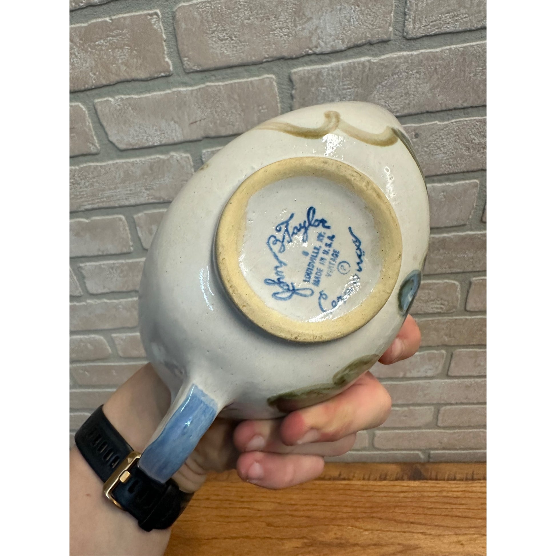 LOUISVILLE STONEWARE BLUEBERRY CLUSTER GRAVY BOAT/SAUCE POURING DISH