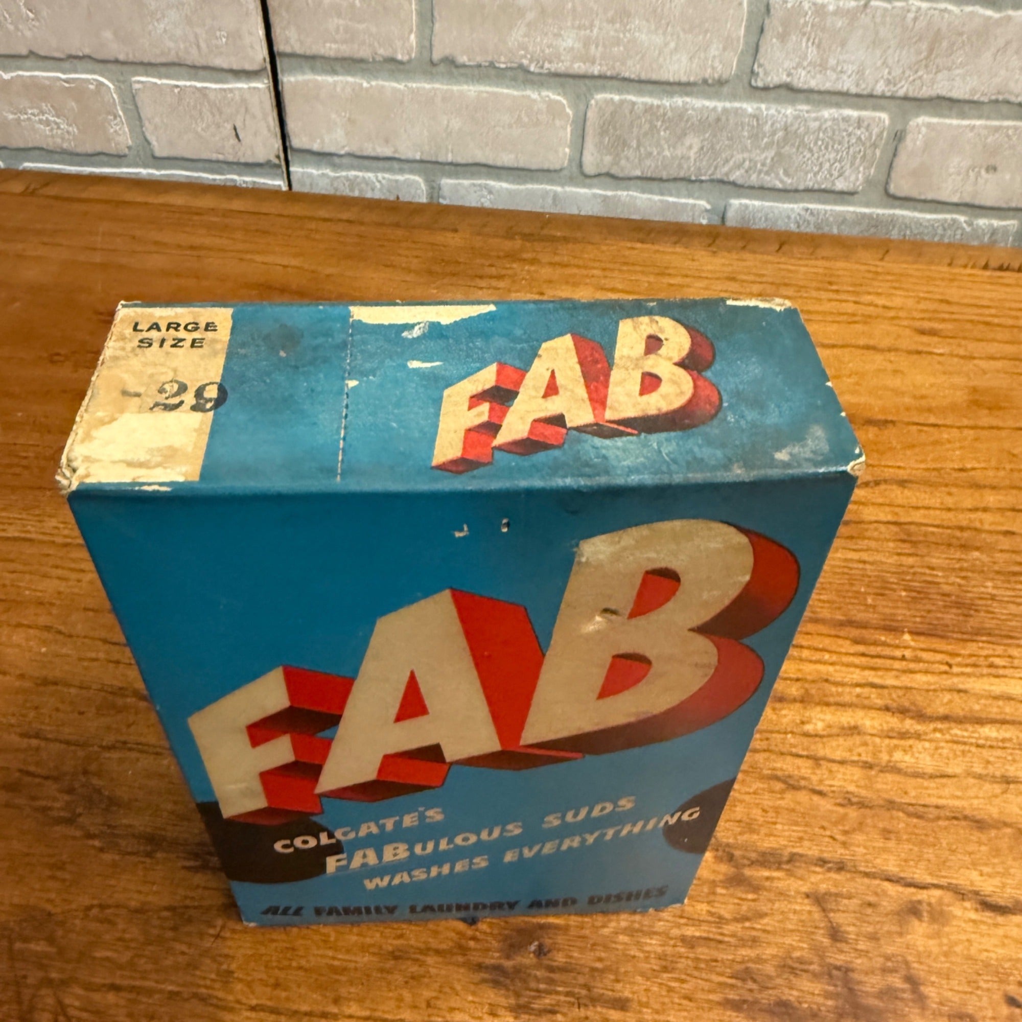 VTG FAB  Laundry Detergent Movie Prop MCM Decor