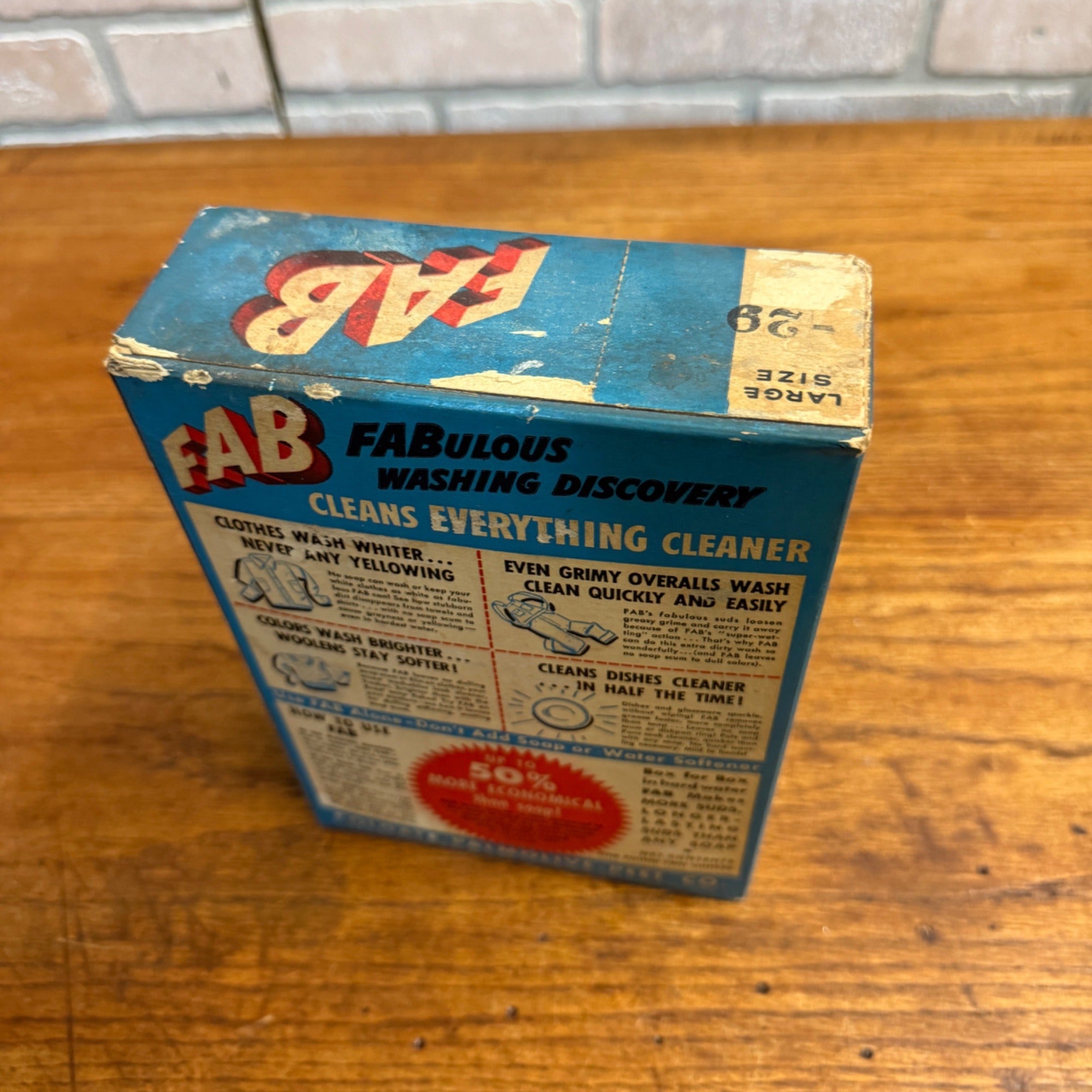 VTG FAB  Laundry Detergent Movie Prop MCM Decor