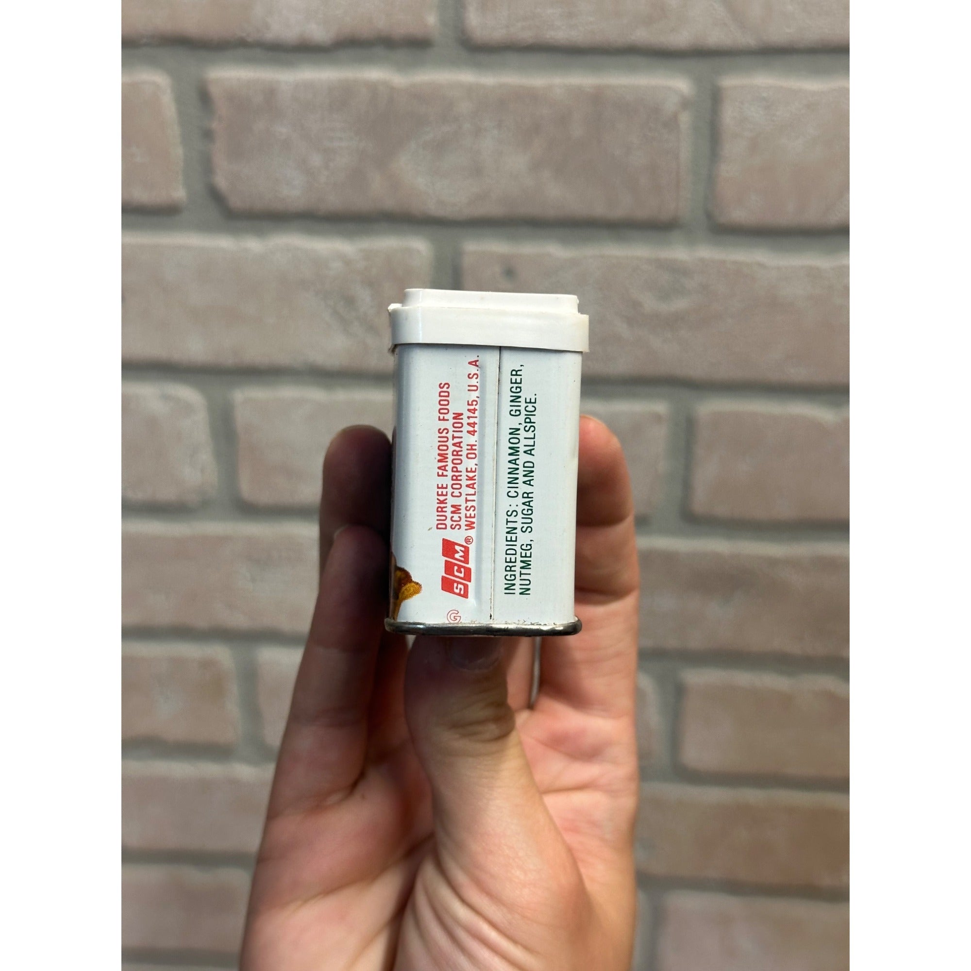 Vintage Durkee's Pumpkin Pie Spice Advertising Tin