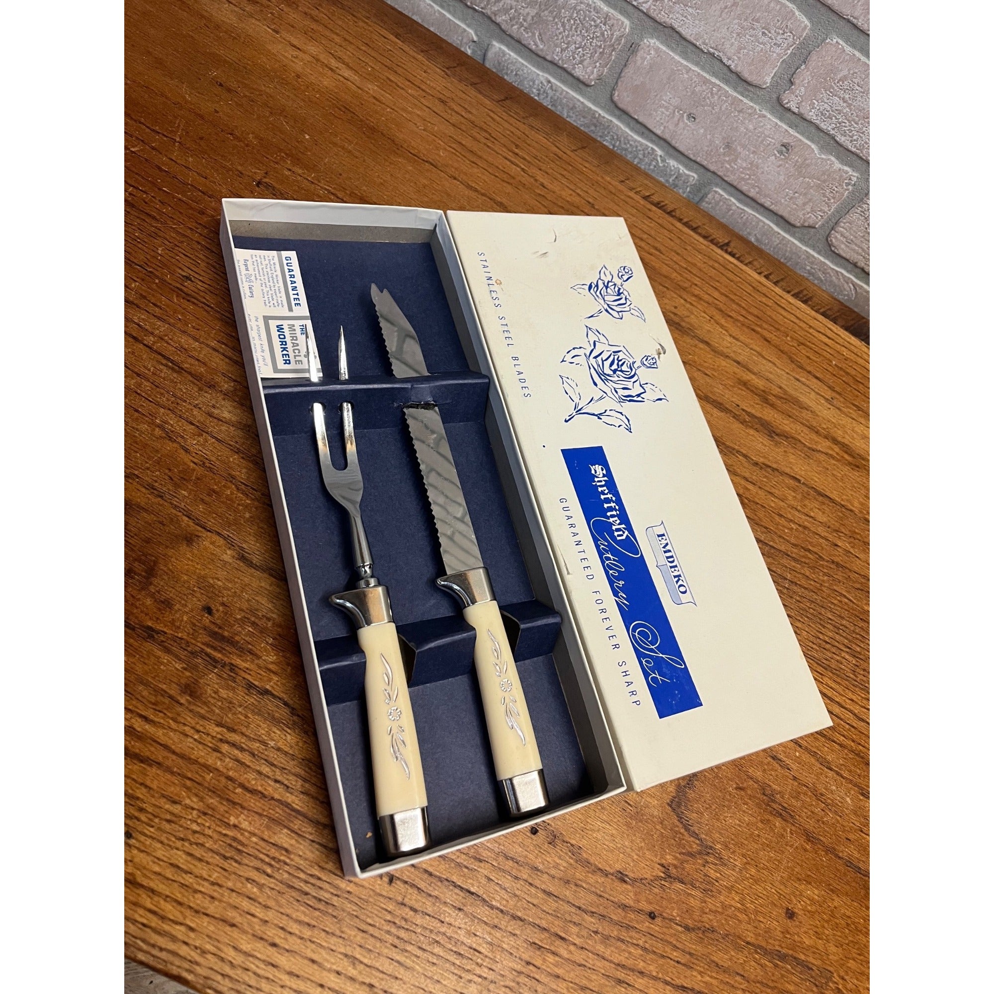 Vintage Regent Cutlery Carving Set The Miracle Worker Emdeko & Original Box