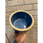 Red Wing Blue Primitive Stoneware 1lb Butter Crock / Farmhouse / Kitchen Decor