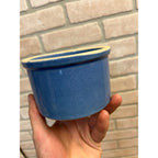 Red Wing Blue Primitive Stoneware 1lb Butter Crock / Farmhouse / Kitchen Decor