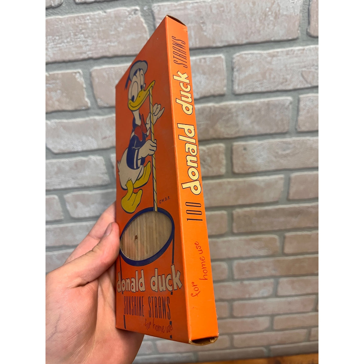 Vintage Walt Disney Sunshine Straws Donald Duck Unopened NOS Prop Advertising