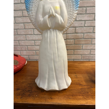 Vintage 1988 Union Products Angel Blow Mold 30'' Tall Christmas Angle Blue Wings