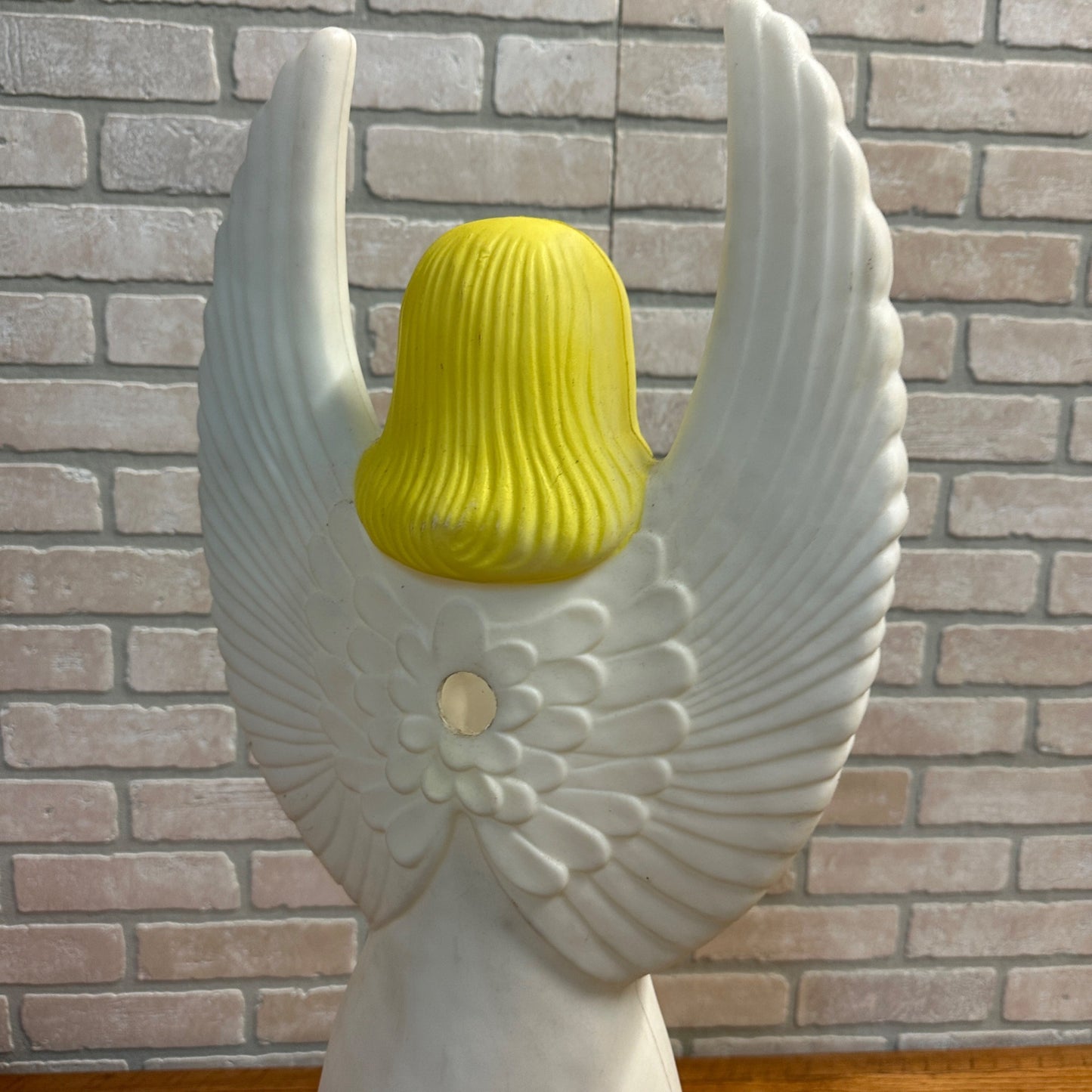 Vintage 1988 Union Products Angel Blow Mold 30'' Tall Christmas Angle Blue Wings