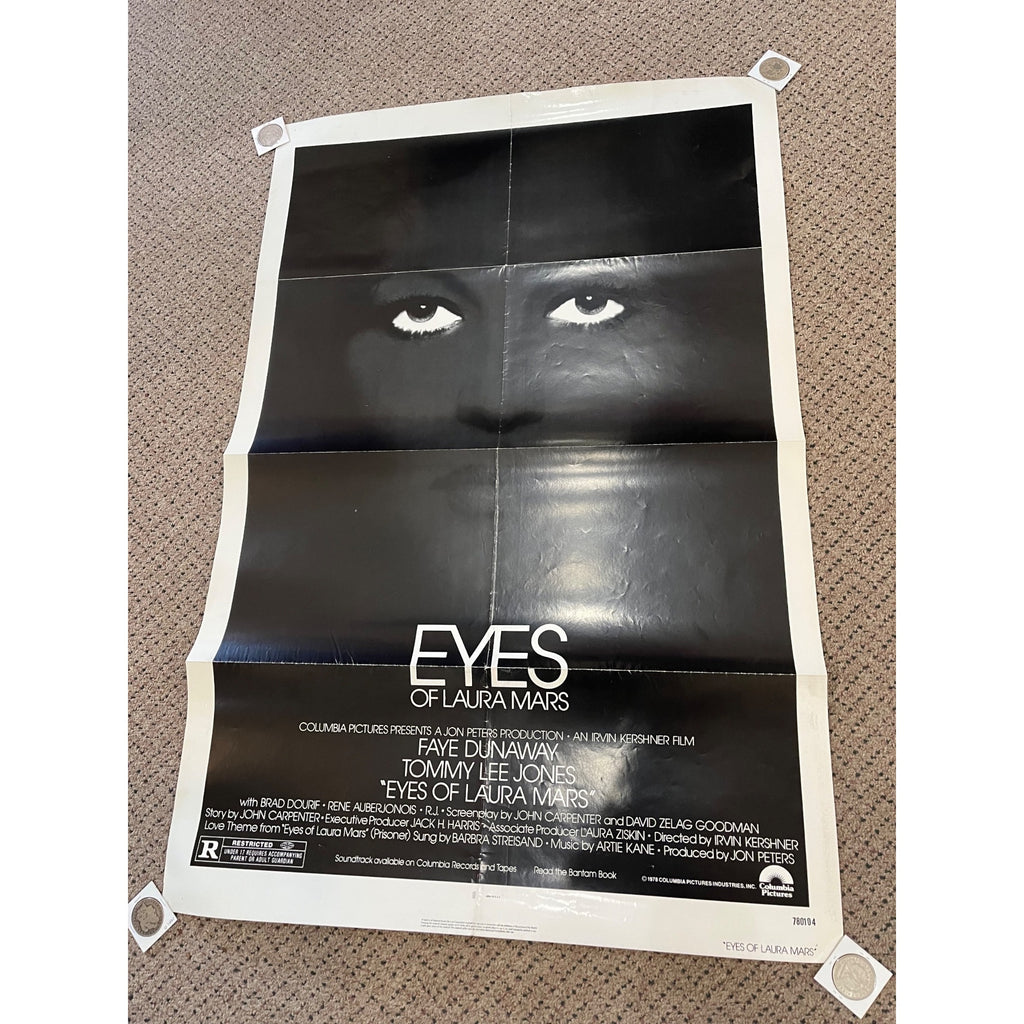 Vintage 1978 The Eyes of Laura Mars One-Sheet Original Movie Poster 27x41