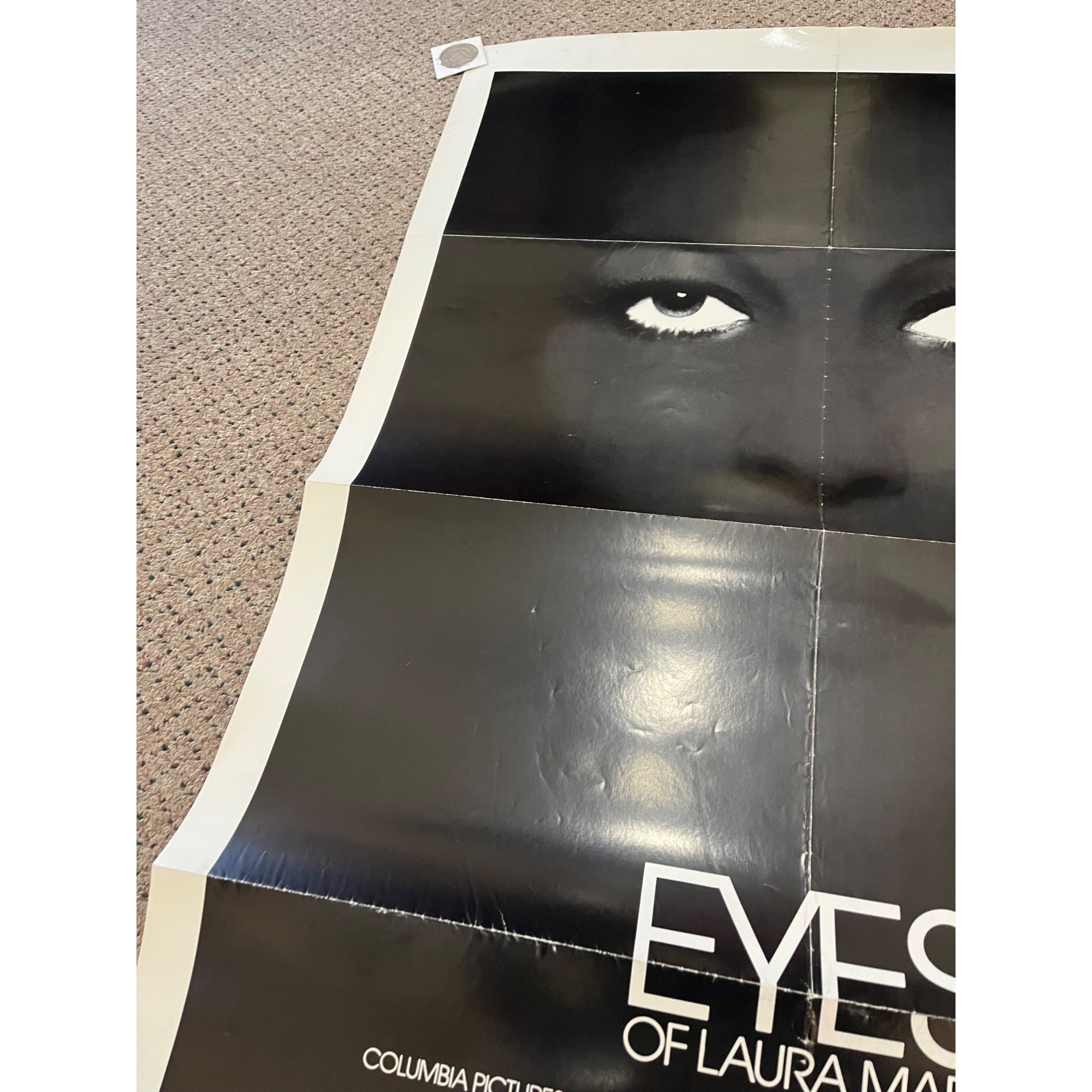 Vintage 1978 The Eyes of Laura Mars One-Sheet Original Movie Poster 27x41
