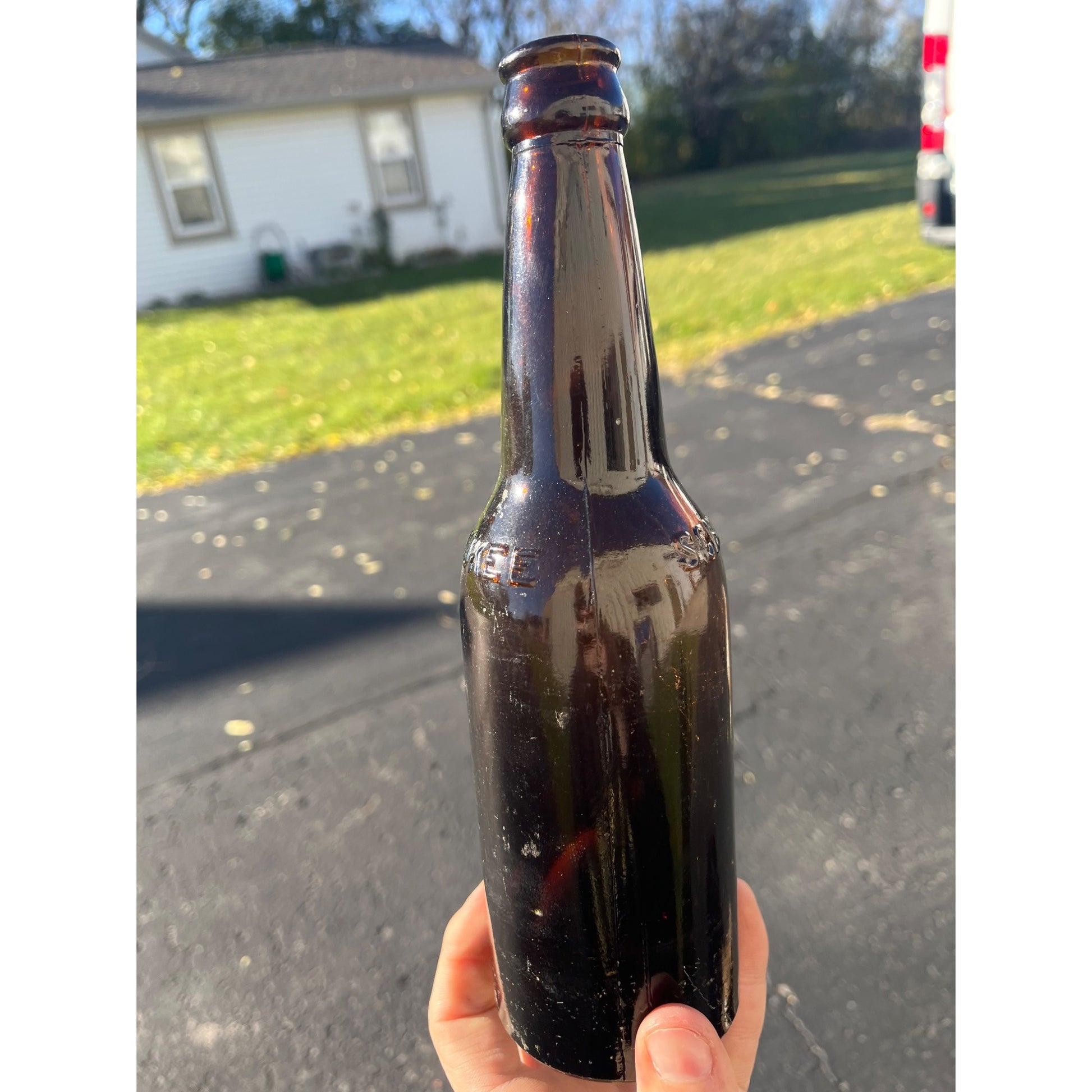 Pre-Pro Schlitz Brewing Company Milwaukee Vintage Amber Brown Beer Bottle Wis
