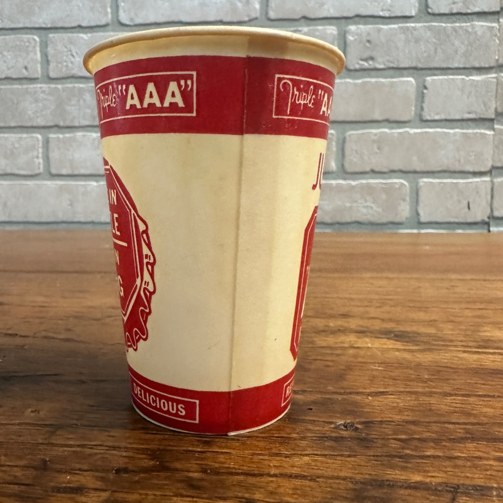 SCARCE PAPER CUP DRIVE-IN DINER SOLO CUP TRIPLE AAA ROOT BEER A