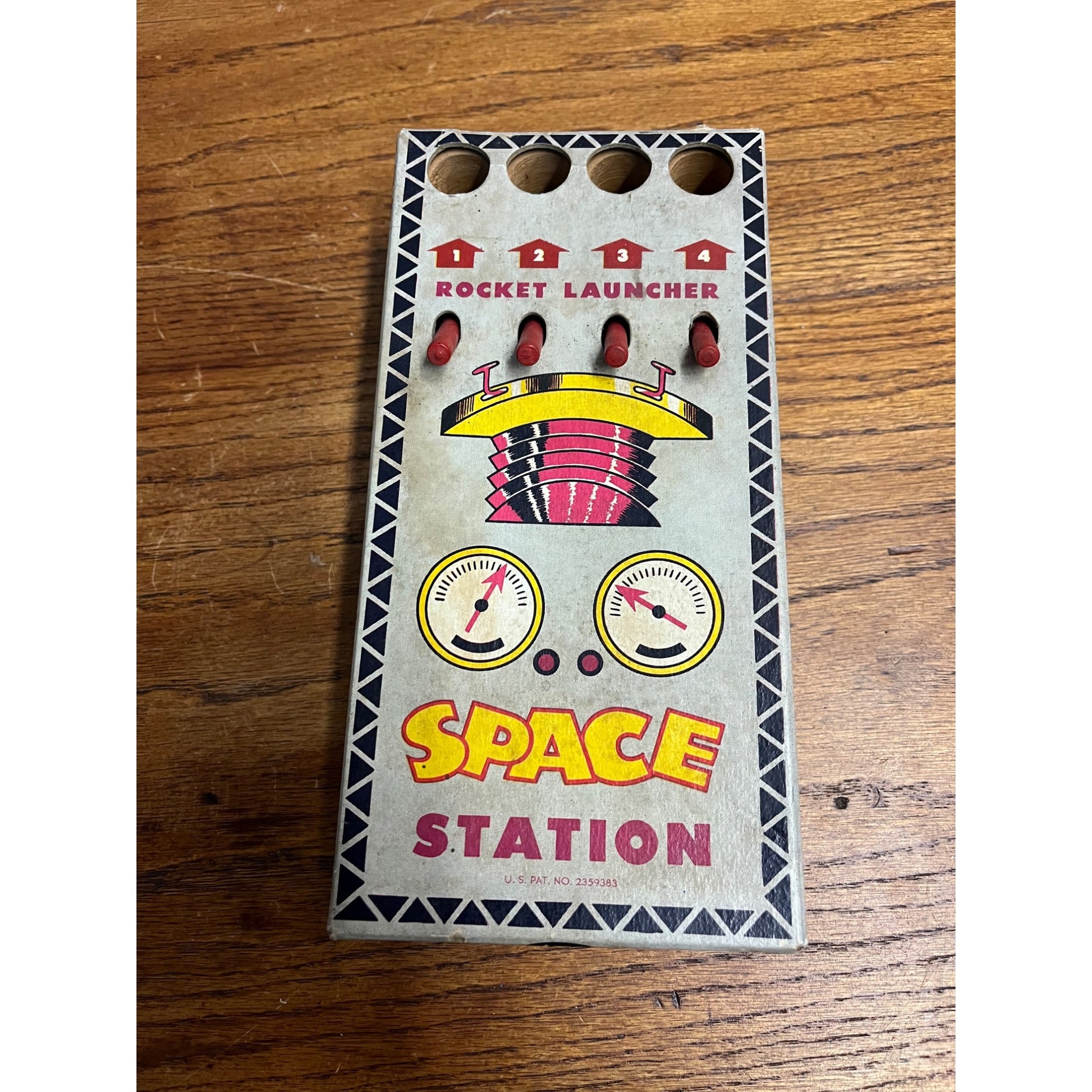 Vintage AMSCO Space Station Rocket Launcher SPACE SHIP TOY 1950's American Metal