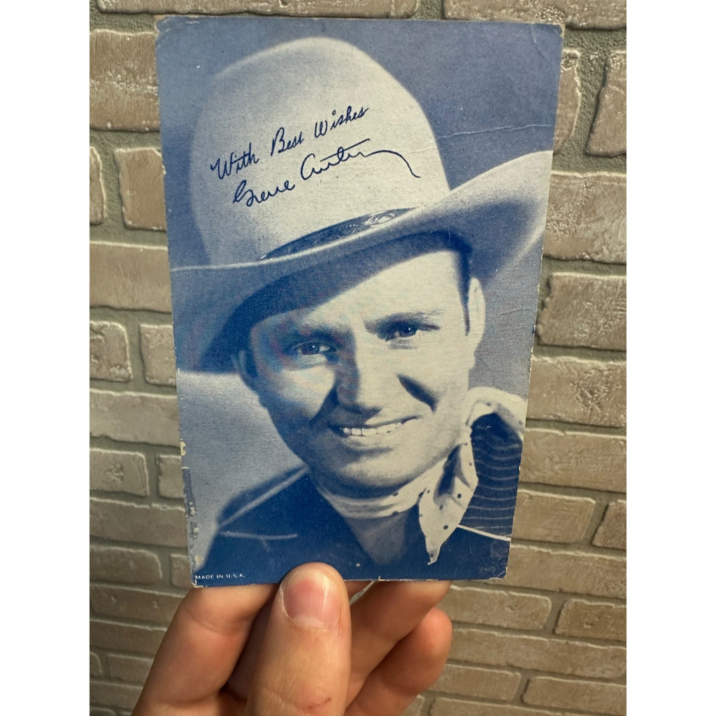 Vintage 1950's Exhibit Arcade Card Gene Autry Western Film Star