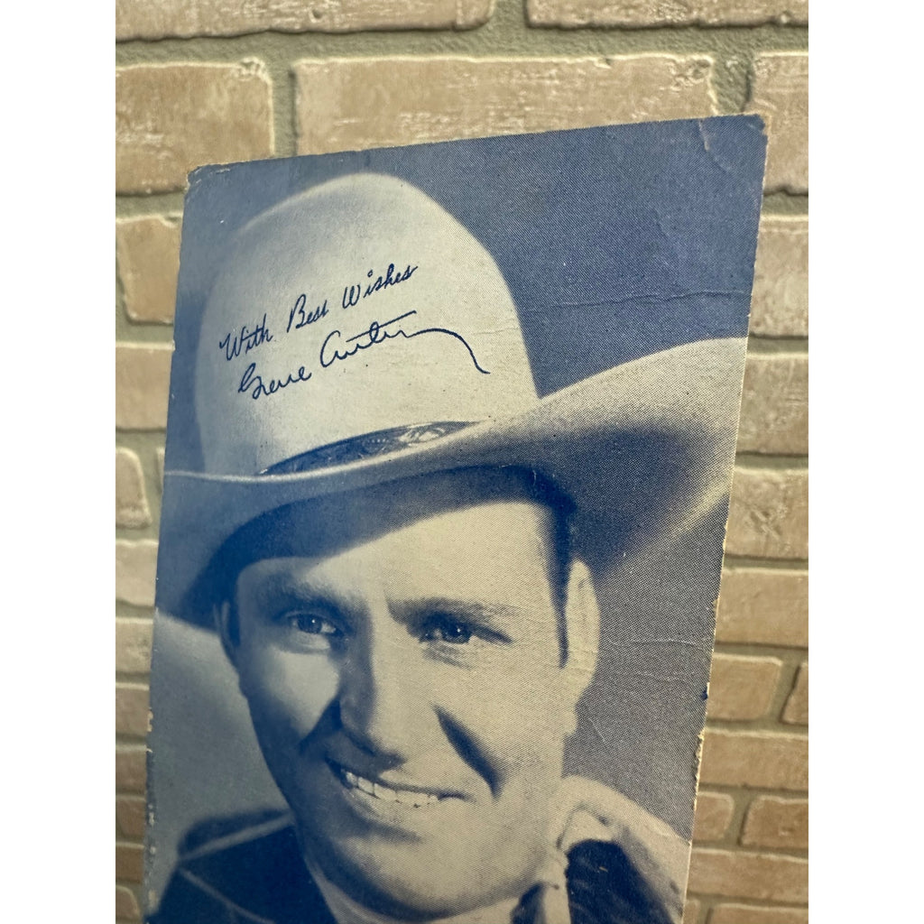 Vintage 1950's Exhibit Arcade Card Gene Autry Western Film Star