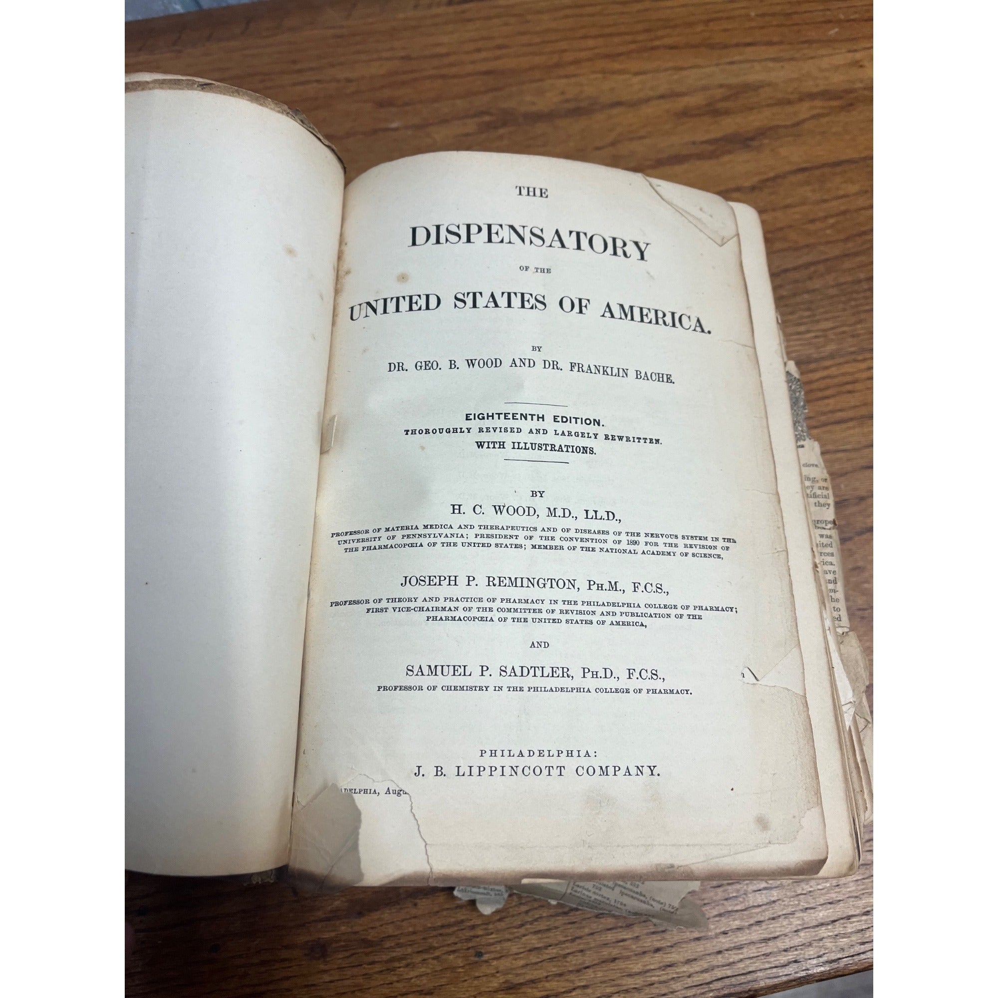 The Dispensatory Of The United States 1899 Pharmaceutical Pharmacy Drugs Book