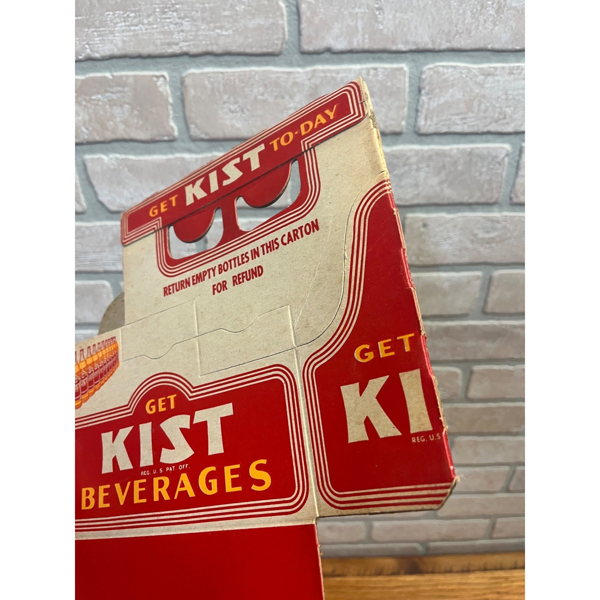 Vintage Drink Kist Early 1950s Soda Carrier Totes Advertising Bottle Carrier