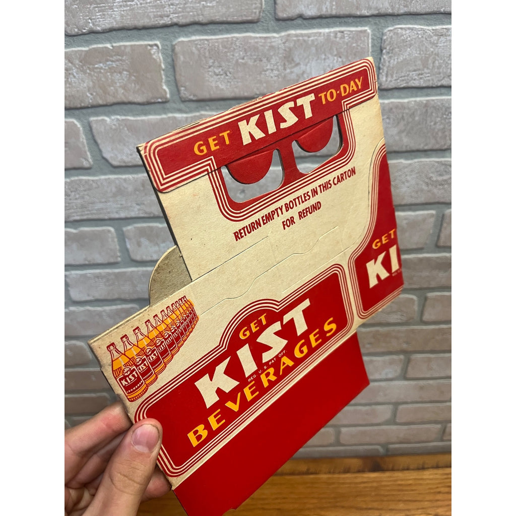Vintage Drink Kist Early 1950s Soda Carrier Totes Advertising Bottle Carrier