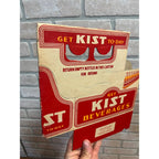 Vintage Drink Kist Early 1950s Soda Carrier Totes Advertising Bottle Carrier