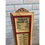 Vintage Peerless Milling Co. Fond du Lac WI Advertising Thermometer Sign Wis