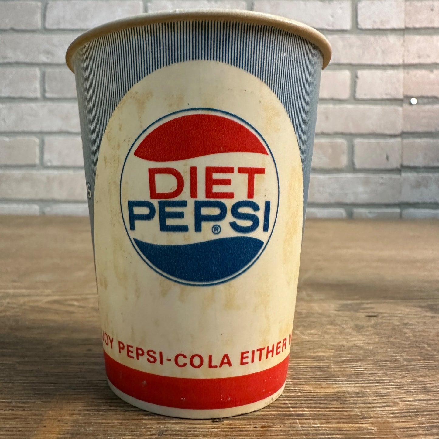 Vintage Diet Pepsi Taste Beats Come Alive Soda Promo Paper Cup Pepsi Cola 9oz