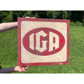 Vintage IGA General Store Grocery Display Sign Advertising