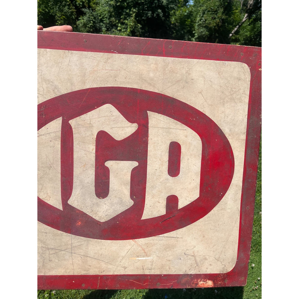 Vintage IGA General Store Grocery Display Sign Advertising