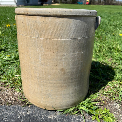 Antique 6 Gallon Hermann Milwaukee Wisconsin Stoneware Crock Salt Glaze
