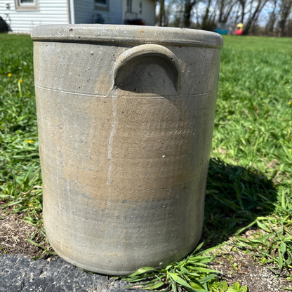 Antique 6 Gallon Hermann Milwaukee Wisconsin Stoneware Crock Salt Glaze