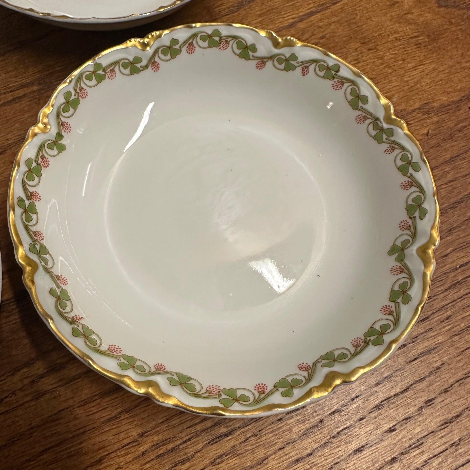 (6) Haviland Limoges France Clover Leaf 5-1/8"" Fruit/Dessert Bowls