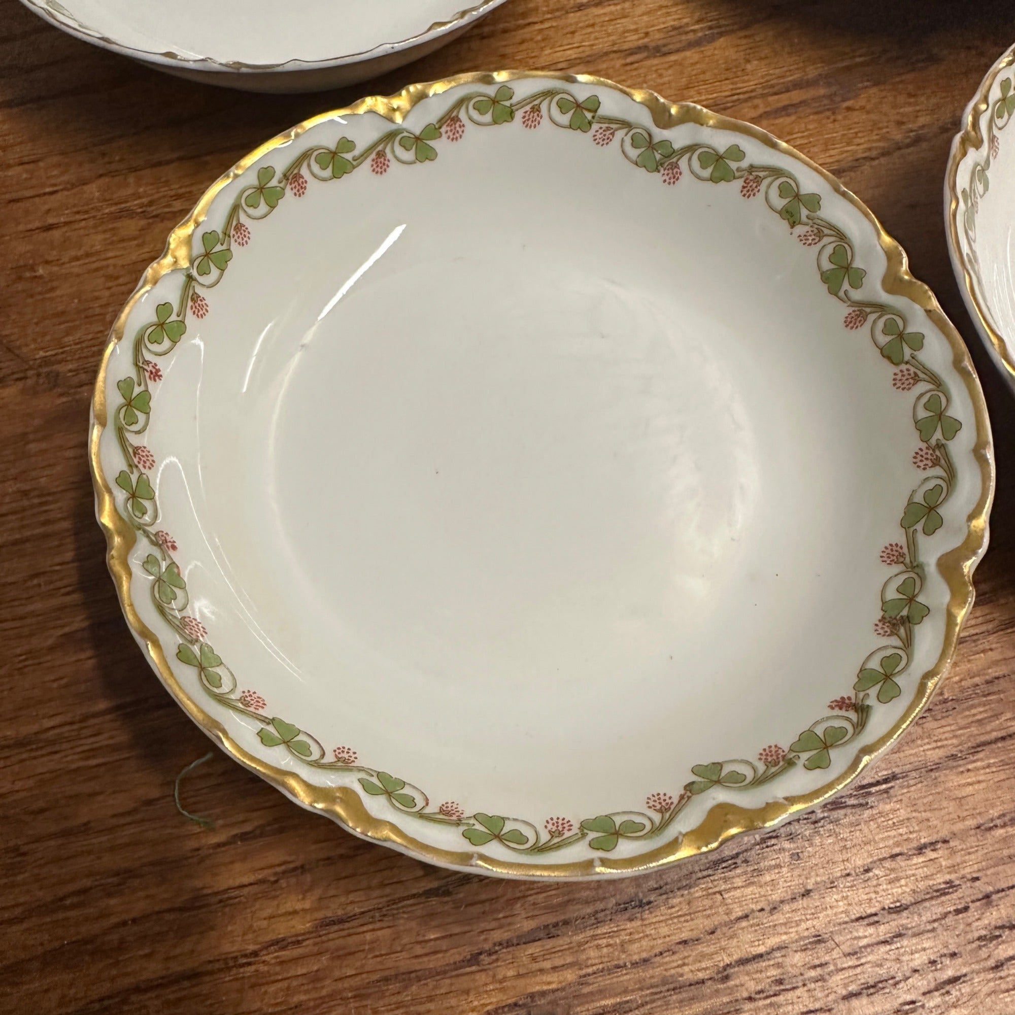 (6) Haviland Limoges France Clover Leaf 5-1/8"" Fruit/Dessert Bowls