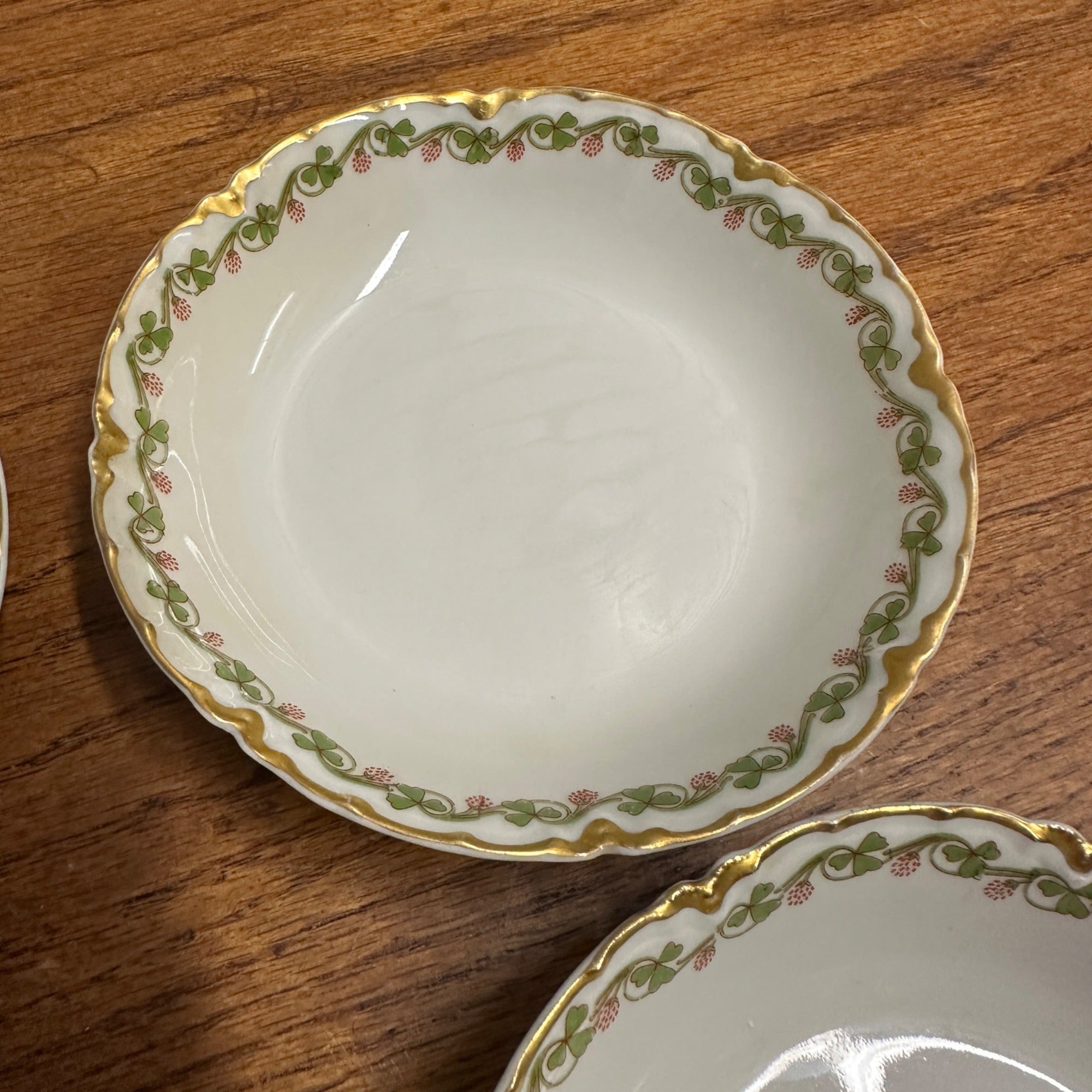 (6) Haviland Limoges France Clover Leaf 5-1/8"" Fruit/Dessert Bowls