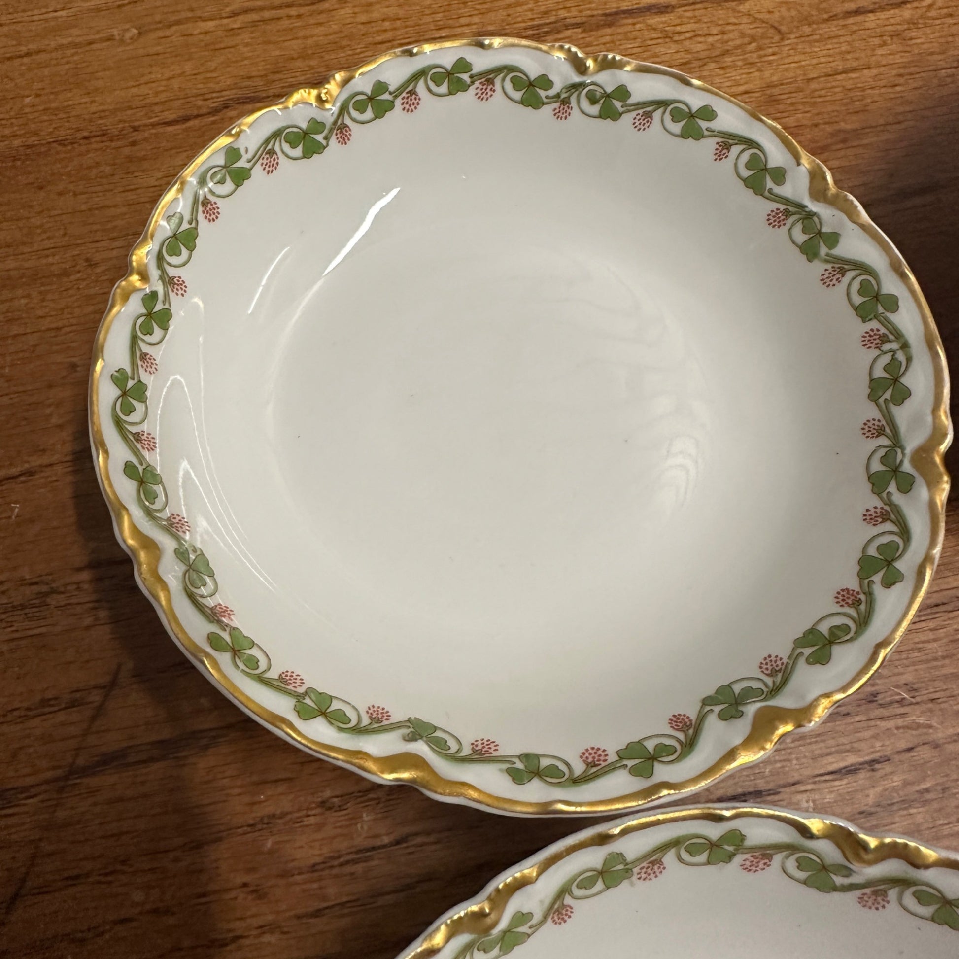(6) Haviland Limoges France Clover Leaf 5-1/8"" Fruit/Dessert Bowls
