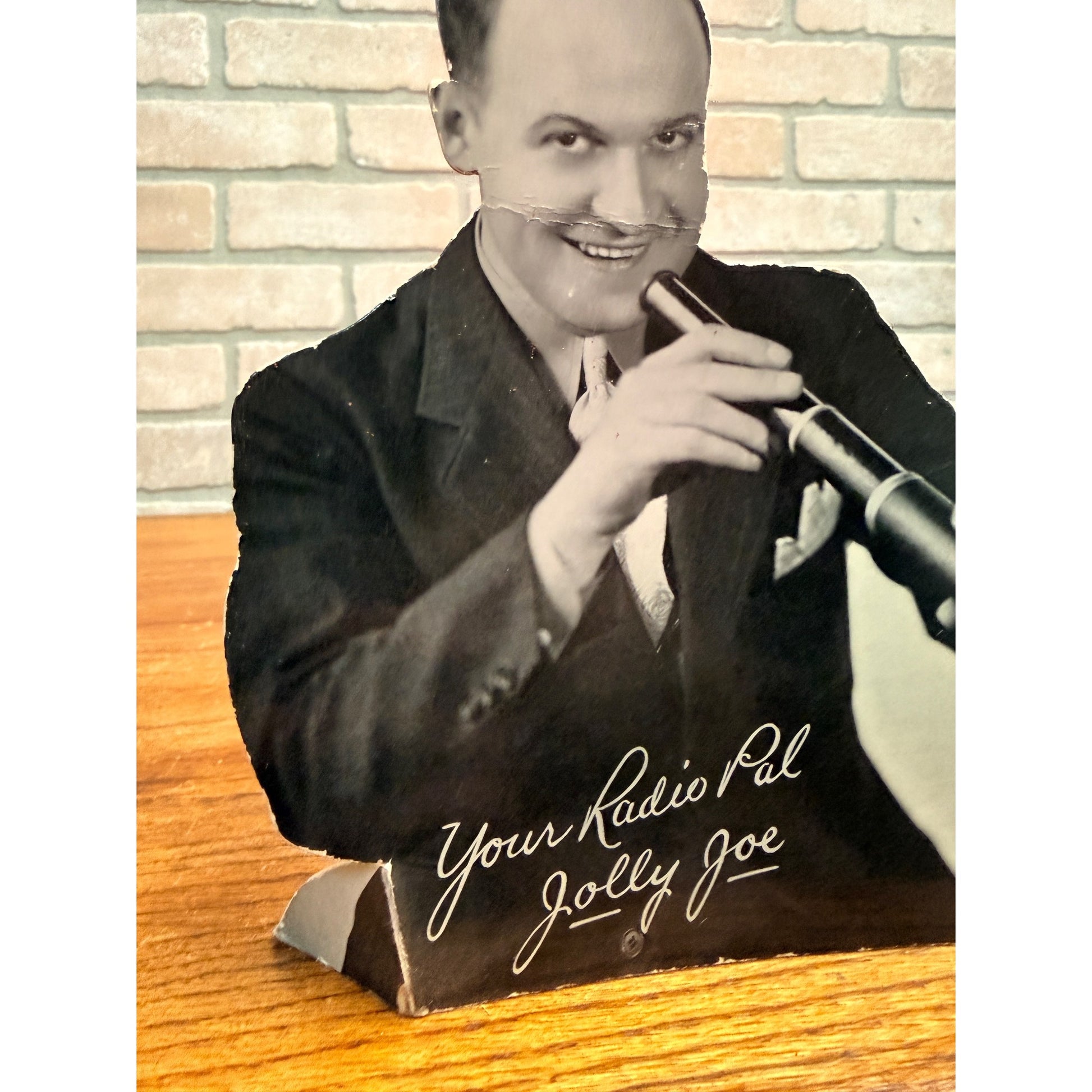 Vintage 1930s WLS Chicago Radio Jolly Joe Kelly Cardboard Standee Advertising