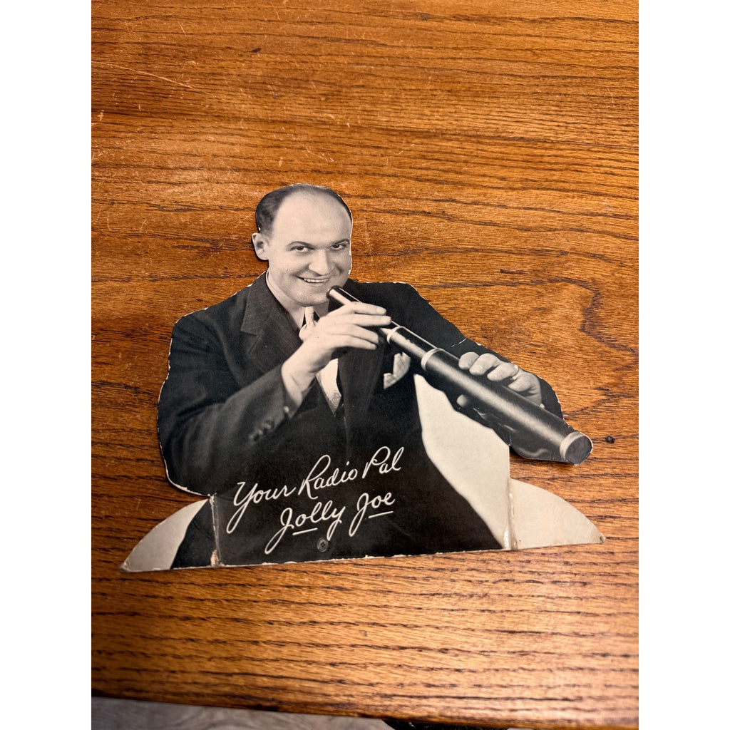 Vintage 1930s WLS Chicago Radio Jolly Joe Kelly Cardboard Standee Advertising