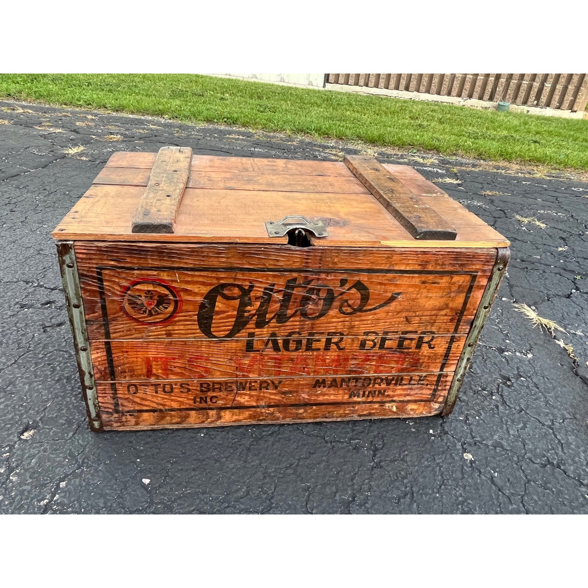 RARE 1930's Otto's Brewery Wood Beer Crate Mantorville Minnesota MN Minn.
