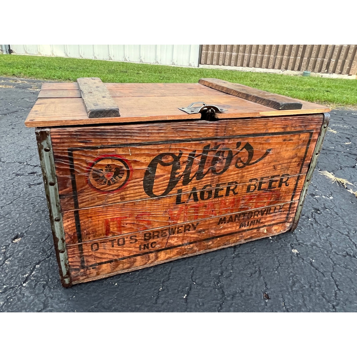 RARE 1930's Otto's Brewery Wood Beer Crate Mantorville Minnesota MN Minn.